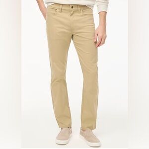 NWT J. Crew straight fit five pocket tech pants, khaki 31x32